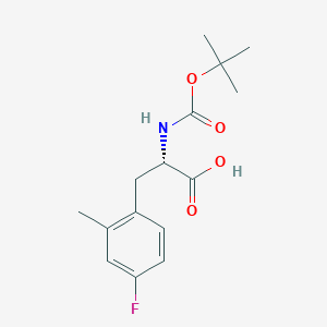 molecular formula C15H20FNO4 B3222620 Boc-L-2-甲基-4-氟苯丙氨酸 CAS No. 1213938-19-2