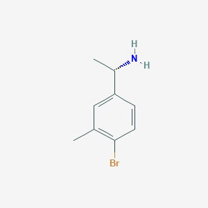 molecular formula C9H12BrN B3222623 (S)-1-(4-Bromo-3-methyl-phenyl)-ethylamine CAS No. 1213973-80-8