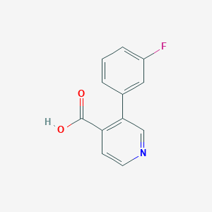 molecular formula C12H8FNO2 B3222645 3-(3-Fluorophenyl)pyridine-4-carboxylic acid CAS No. 1214323-52-0