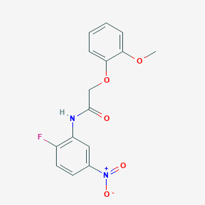 molecular formula C15H13FN2O5 B322265 N-(2-fluoro-5-nitrophenyl)-2-(2-methoxyphenoxy)acetamide 