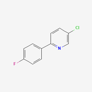 molecular formula C11H7ClFN B3222653 5-氯-2-(4-氟苯基)吡啶 CAS No. 1214327-65-7