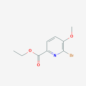 molecular formula C9H10BrNO3 B3222659 Ethyl 6-bromo-5-methoxypicolinate CAS No. 1214329-41-5