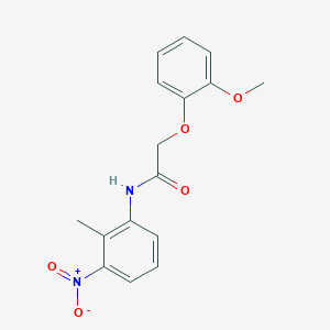 molecular formula C16H16N2O5 B322266 2-(2-methoxyphenoxy)-N-(2-methyl-3-nitrophenyl)acetamide 