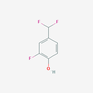 molecular formula C7H5F3O B3222667 4-(Difluoromethyl)-2-fluorophenol CAS No. 1214333-89-7