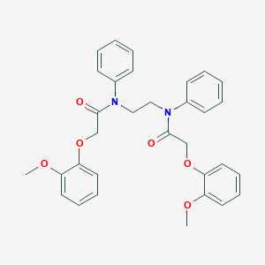molecular formula C32H32N2O6 B322267 2-(2-methoxyphenoxy)-N-(2-{[(2-methoxyphenoxy)acetyl]anilino}ethyl)-N-phenylacetamide 