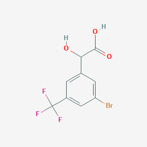 molecular formula C9H6BrF3O3 B3222674 2-(3-Bromo-5-(trifluoromethyl)phenyl)-2-hydroxyacetic acid CAS No. 1214339-37-3