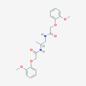 molecular formula C21H26N2O6 B322268 2-(2-methoxyphenoxy)-N-(2-{[(2-methoxyphenoxy)acetyl]amino}-1-methylethyl)acetamide 