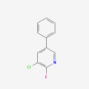 molecular formula C11H7ClFN B3222685 3-氯-2-氟-5-苯基吡啶 CAS No. 1214341-47-5