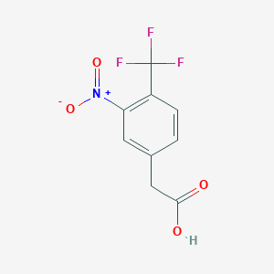 molecular formula C9H6F3NO4 B3222701 2-(3-Nitro-4-(trifluoromethyl)phenyl)acetic acid CAS No. 1214360-56-1