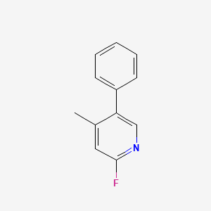molecular formula C12H10FN B3222709 2-Fluoro-4-methyl-5-phenylpyridine CAS No. 1214362-19-2