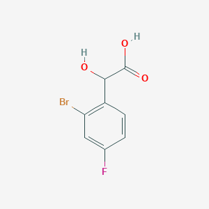 molecular formula C8H6BrFO3 B3222719 2-Bromo-4-fluoromandelic acid CAS No. 1214372-24-3