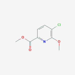 molecular formula C8H8ClNO3 B3222735 Methyl 5-chloro-6-methoxypicolinate CAS No. 1214386-12-5