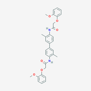 molecular formula C32H32N2O6 B322274 2-(2-methoxyphenoxy)-N-(4'-{[(2-methoxyphenoxy)acetyl]amino}-3,3'-dimethyl[1,1'-biphenyl]-4-yl)acetamide 