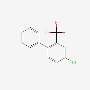 molecular formula C13H8ClF3 B3222742 4-Chloro-2-(trifluoromethyl)biphenyl CAS No. 1214387-07-1