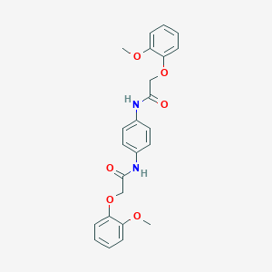 molecular formula C24H24N2O6 B322275 2-(2-methoxyphenoxy)-N-(4-{[(2-methoxyphenoxy)acetyl]amino}phenyl)acetamide 