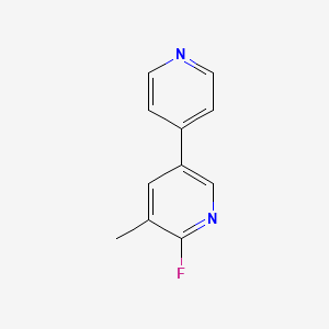 molecular formula C11H9FN2 B3222757 2-Fluoro-3-methyl-5-(pyridin-4-yl)pyridine CAS No. 1214389-30-6