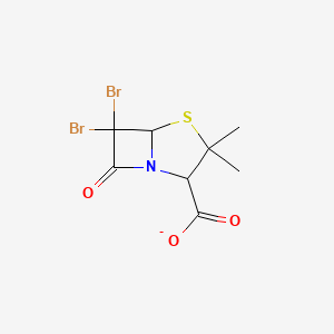 molecular formula C8H8Br2NO3S- B3222763 6,6-Dibromo-3,3-dimethyl-7-oxo-4-thia-1-azabicyclo[3.2.0]heptane-2-carboxylate CAS No. 1214670-87-7