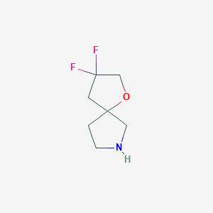 molecular formula C7H11F2NO B3222765 3,3-Difluoro-1-oxa-7-azaspiro[4.4]nonane CAS No. 1214875-06-5