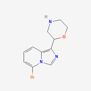 molecular formula C11H12BrN3O B3222768 2-(5-Bromoimidazo[1,5-a]pyridin-1-yl)morpholine CAS No. 1214875-21-4