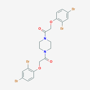 molecular formula C20H18Br4N2O4 B322277 1,4-Bis[(2,4-dibromophenoxy)acetyl]piperazine 