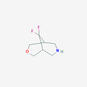 molecular formula C7H11F2NO B3222776 9,9-二氟-3-氧杂-7-氮杂双环[3.3.1]壬烷 CAS No. 1214875-39-4