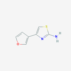 molecular formula C7H6N2OS B3222799 4-(Furan-3-yl)-1,3-thiazol-2-amine CAS No. 1215072-15-3