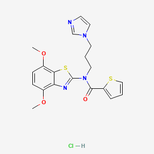 N-(3-(1H-imidazol-1-yl)propyl)-N-(4,7-dimethoxybenzo[d]thiazol-2-yl)thiophene-2-carboxamide hydrochloride