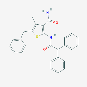 molecular formula C27H24N2O2S B322288 5-Benzyl-2-[(diphenylacetyl)amino]-4-methylthiophene-3-carboxamide 
