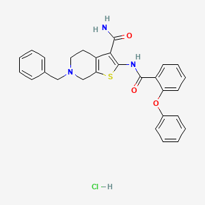 6-Benzyl-2-(2-phenoxybenzamido)-4,5,6,7-tetrahydrothieno[2,3-c]pyridine-3-carboxamide hydrochloride