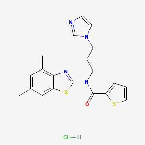 N-(3-(1H-imidazol-1-yl)propyl)-N-(4,6-dimethylbenzo[d]thiazol-2-yl)thiophene-2-carboxamide hydrochloride