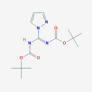 B032229 tert-Butyl (((tert-butoxycarbonyl)amino)(1H-pyrazol-1-yl)methylene)carbamate CAS No. 152120-54-2