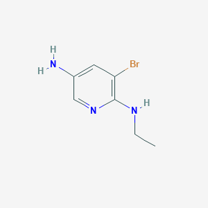 molecular formula C7H10BrN3 B3222908 2,5-Pyridinediamine, 3-bromo-N2-ethyl- CAS No. 1215921-78-0