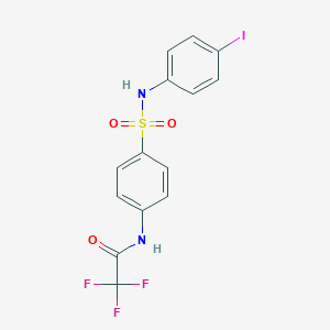 molecular formula C14H10F3IN2O3S B322304 2,2,2-trifluoro-N-{4-[(4-iodoanilino)sulfonyl]phenyl}acetamide 