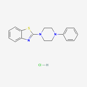 molecular formula C17H18ClN3S B3223042 2-(4-Phenylpiperazin-1-yl)benzo[d]thiazole hydrochloride CAS No. 1216739-96-6