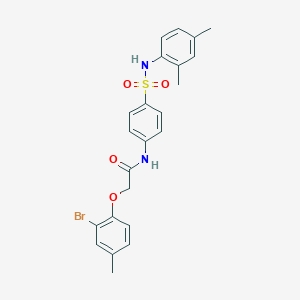 molecular formula C23H23BrN2O4S B322306 2-(2-bromo-4-methylphenoxy)-N-{4-[(2,4-dimethylanilino)sulfonyl]phenyl}acetamide 