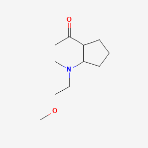 molecular formula C11H19NO2 B3223064 1-(2-Methoxyethyl)-octahydro-1H-cyclopenta[b]pyridin-4-one CAS No. 1216840-29-7