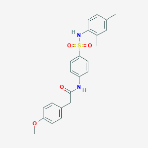 molecular formula C23H24N2O4S B322308 N-{4-[(2,4-dimethylanilino)sulfonyl]phenyl}-2-(4-methoxyphenyl)acetamide 
