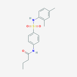 molecular formula C18H22N2O3S B322309 N-{4-[(2,4-dimethylphenyl)sulfamoyl]phenyl}butanamide 
