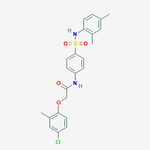 molecular formula C23H23ClN2O4S B322310 2-(4-chloro-2-methylphenoxy)-N-{4-[(2,4-dimethylanilino)sulfonyl]phenyl}acetamide 