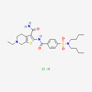 2-(4-(N,N-dibutylsulfamoyl)benzamido)-6-ethyl-4,5,6,7-tetrahydrothieno[2,3-c]pyridine-3-carboxamide hydrochloride