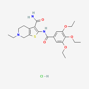 6-Ethyl-2-(3,4,5-triethoxybenzamido)-4,5,6,7-tetrahydrothieno[2,3-c]pyridine-3-carboxamide hydrochloride