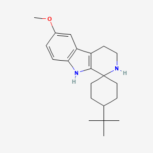 molecular formula C21H30N2O B3223126 4'-Tert-butyl-6-methoxy-2,3,4,9-tetrahydrospiro[beta-carboline-1,1'-cyclohexane] hydrochloride CAS No. 1217065-38-7