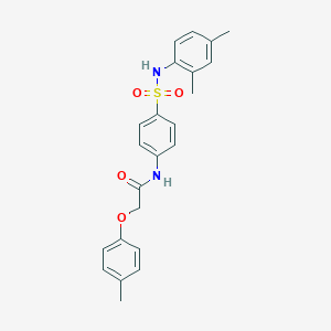 molecular formula C23H24N2O4S B322313 N-{4-[(2,4-dimethylanilino)sulfonyl]phenyl}-2-(4-methylphenoxy)acetamide 