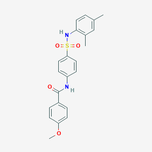 molecular formula C22H22N2O4S B322314 N-{4-[(2,4-dimethylanilino)sulfonyl]phenyl}-4-methoxybenzamide 
