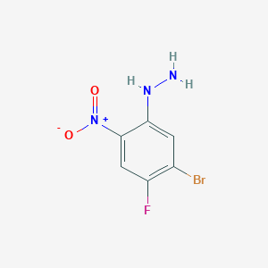 molecular formula C6H5BrFN3O2 B3223157 (5-Bromo-4-fluoro-2-nitro-phenyl)-hydrazine CAS No. 1217303-75-7