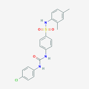 molecular formula C21H20ClN3O3S B322318 4-{[(4-chloroanilino)carbonyl]amino}-N-(2,4-dimethylphenyl)benzenesulfonamide 