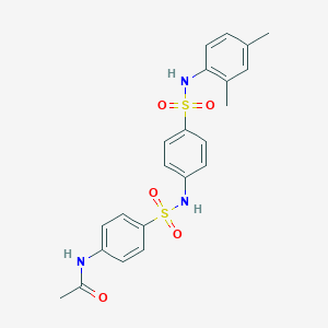 molecular formula C22H23N3O5S2 B322319 N-[4-({4-[(2,4-dimethylanilino)sulfonyl]anilino}sulfonyl)phenyl]acetamide 