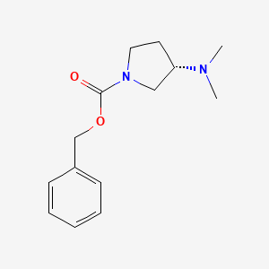 molecular formula C14H20N2O2 B3223197 (S)-Benzyl 3-(dimethylamino)pyrrolidine-1-carboxylate CAS No. 1217602-15-7