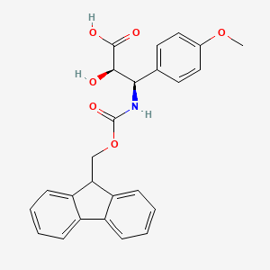 molecular formula C25H23NO6 B3223198 (2R,3R)-3-((((9H-Fluoren-9-yl)methoxy)carbonyl)amino)-2-hydroxy-3-(4-methoxyphenyl)propanoic acid CAS No. 1217606-50-2