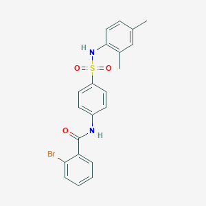 molecular formula C21H19BrN2O3S B322321 2-bromo-N-{4-[(2,4-dimethylanilino)sulfonyl]phenyl}benzamide 